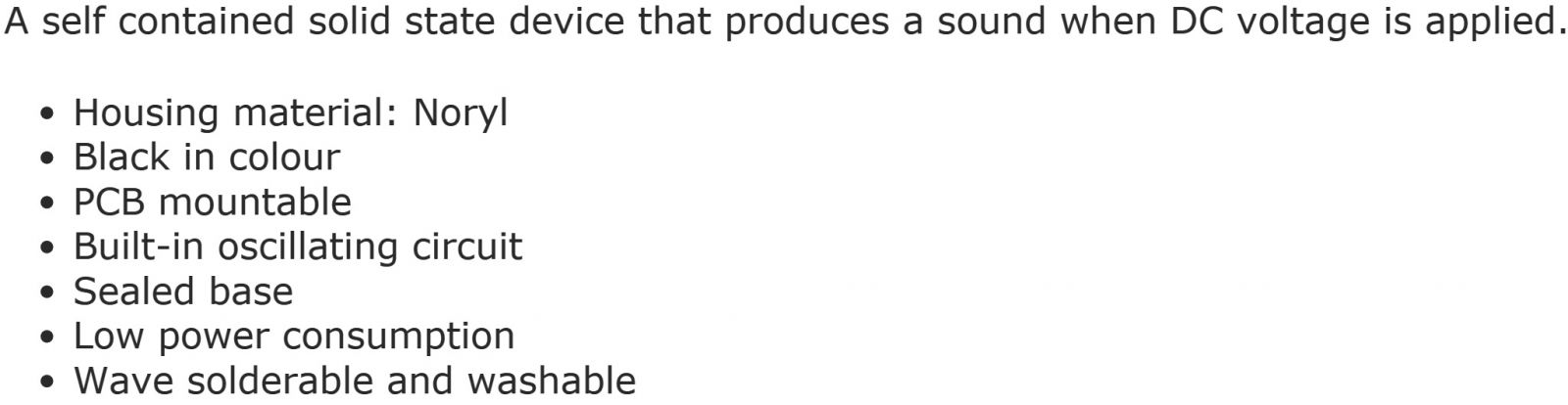 זמזם לאלקטרוניקה למעגל מודפס PRO SIGNAL